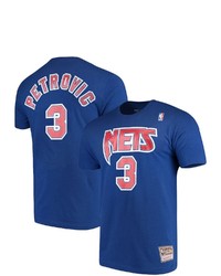 Mitchell & Ness Drazen Petrovic Royal Brooklyn Nets Hardwood Classics Name Number Player T Shirt At Nordstrom
