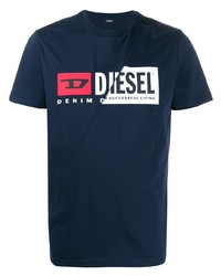 Diesel Dual Logo Print T Shirt