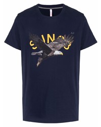 Sun 68 Eagle Print Cotton T Shirt