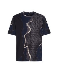 Fendi Earth Print T Shirt In Moonlight At Nordstrom