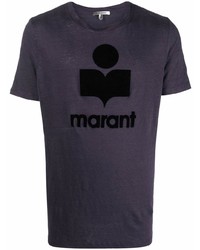 Isabel Marant Flocked Logo Print T Shirt