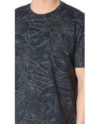 Z Zegna Floral Print Crew Neck Tee