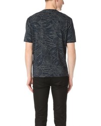 Z Zegna Floral Print Crew Neck Tee