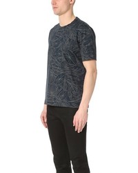 Z Zegna Floral Print Crew Neck Tee