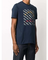 Paul & Shark Geometric Print Cotton T Shirt