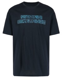 Armani Exchange Graphic Logo Print Cotton T Shirt