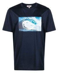 Canali Graphic Print Cotton T Shirt