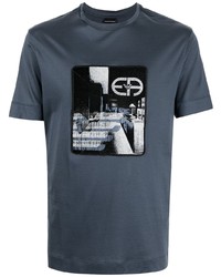 Emporio Armani Graphic Print Crew Neck T Shirt