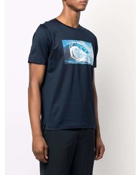 Canali Graphic Print Fitted T Shirt