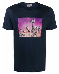 Canali Graphic Print Fitted T Shirt