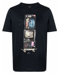 PS Paul Smith Graphic Print Organic Cotton T Shirt