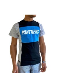 REFRIED APPAREL Heather Black Carolina Panthers Sustainable Split T Shirt