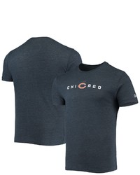 New Era Heathered Navy Chicago Bears Alternative Logo Tri Blend T Shirt