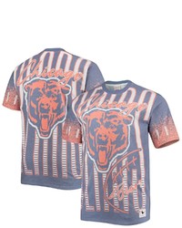 Mitchell & Ness Heathered Navy Chicago Bears Jumbotron Big Tall T Shirt