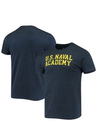 HOMEFIELD Heathered Navy Navy Mid Vintage Us Naval Academy T Shirt