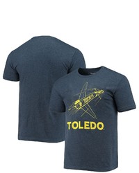 HOMEFIELD Heathered Navy Toledo Rockets Vintage Logo T Shirt