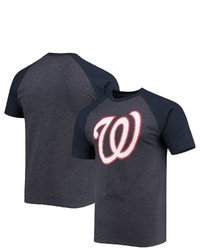 STITCHES Heathered Navy Washington Nationals Raglan T Shirt In Heather Navy At Nordstrom