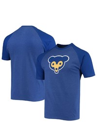 STITCHES Heathered Royal Chicago Cubs Raglan T Shirt In Heather Royal At Nordstrom