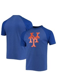 STITCHES Heathered Royal New York Mets Raglan T Shirt In Heather Royal At Nordstrom