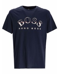 BOSS High Neck Stretch Design Logo T Shirt