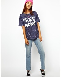 House of Holland Slogan T Shirt In More Taste Print