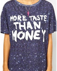 House of Holland Slogan T Shirt In More Taste Print