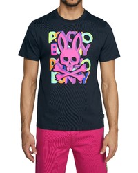 Psycho Bunny Hudson Cotton Graphic Tee In Navy At Nordstrom