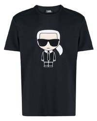 Karl Lagerfeld Ikonik Karl Motif Cotton T Shirt