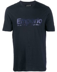 Emporio Armani Logo Embroidered T Shirt