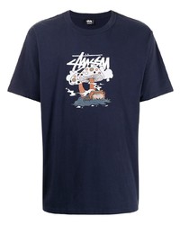 Stussy Logo Graphic Print T Shirt