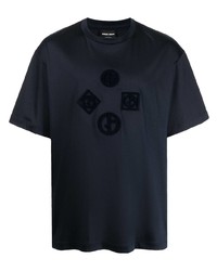 Giorgio Armani Logo Patch Short Sleeve T Shirt