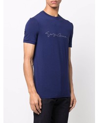 Giorgio Armani Logo Print Cotton T Shirt