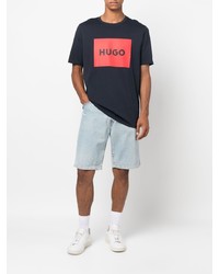 Hugo Logo Print Cotton T Shirt