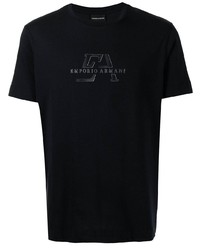 Emporio Armani Logo Print Cotton T Shirt