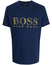 BOSS Logo Print Cotton T Shirt