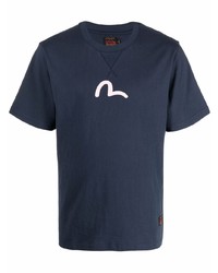 Evisu Logo Print Cotton T Shirt