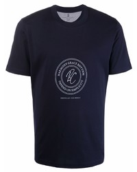 Brunello Cucinelli Logo Print Cotton T Shirt
