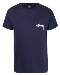 Stussy Logo Print Cotton T Shirt