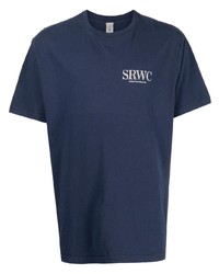 Sporty & Rich Logo Print Cotton T Shirt