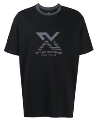 Armani Exchange Logo Print Cotton T Shirt