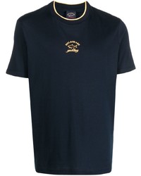 Paul & Shark Logo Print Cotton T Shirt