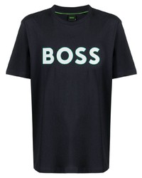 BOSS Logo Print Cotton T Shirt