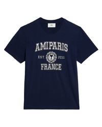 Ami Paris Logo Print Cotton T Shirt