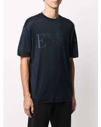 Emporio Armani Logo Print Crew Neck T Shirt