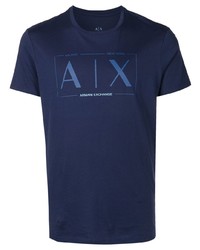 Armani Exchange Logo Print Detail T Shirt