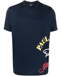 Paul & Shark Logo Print Organic Cotton T Shirt