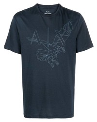 Armani Exchange Logo Print Short Sleeve Cotton T Shirt