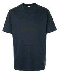 Brioni Logo Print Short Sleeve T Shirt