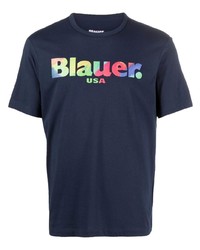 Blauer Logo Print Short Sleeve T Shirt