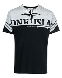 Stone Island Logo Print Short Sleeve T Shirt